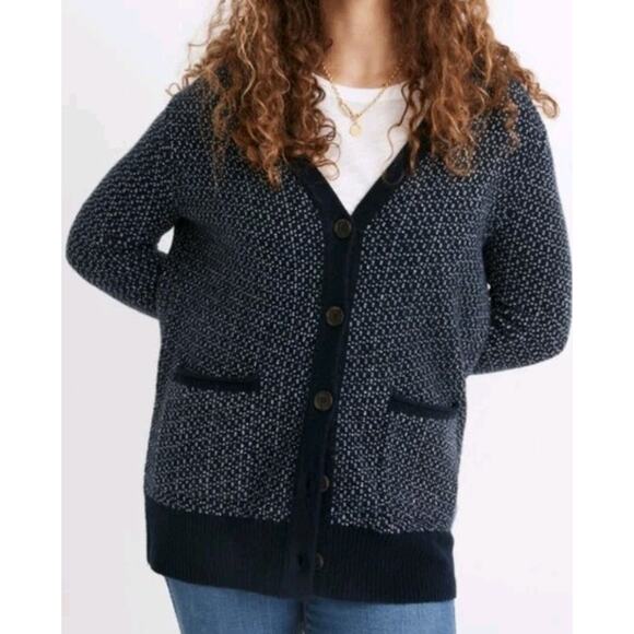 Madewell Sweaters - Madewell Women's Bird's Eye Maysfield OVERSIZED Cardigan Sweater Size XS